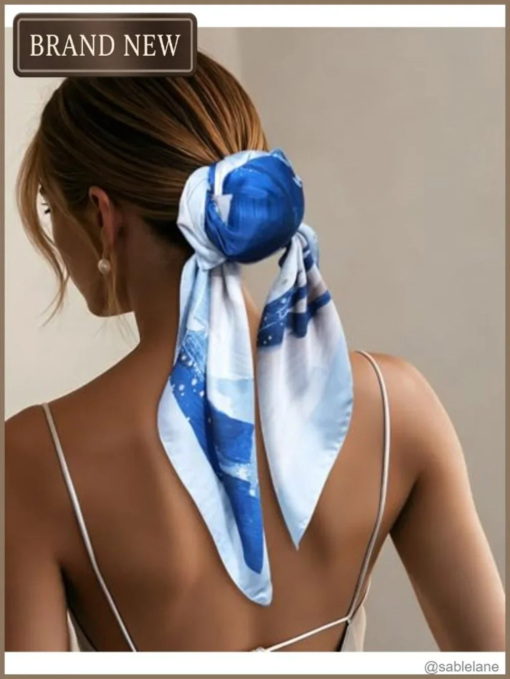 Satin Scarf for Women - 27 Inch Square Hair Scarf, Silky Head Wrap, Hair